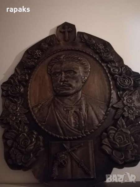 Уникална дърворезба с ликът на Апостолът Васил Левски, снимка 1