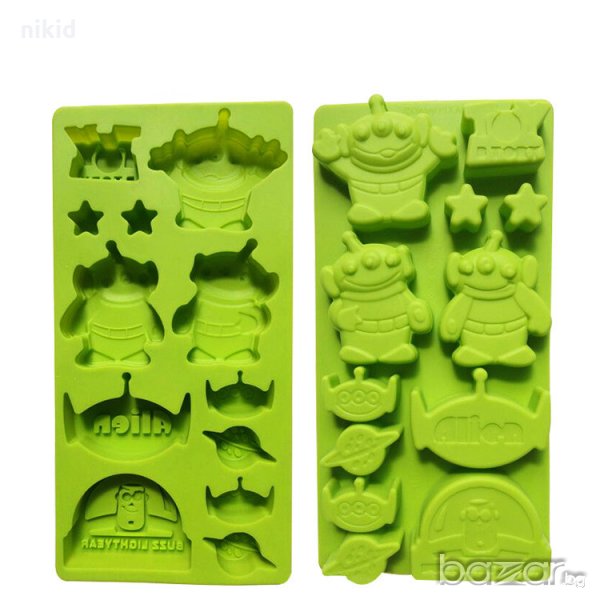 Извънземно космос пришълец Alien силиконов молд форма декорация торта фондан шоколад гипс сапун и др, снимка 1