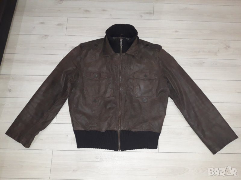 Кафяво кожено яке марка And More , снимка 1