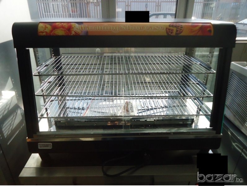 Топла витрина нова настолна за закуски на три нива, температура на съхранение плюс 30 С плюс до 85 С, снимка 1