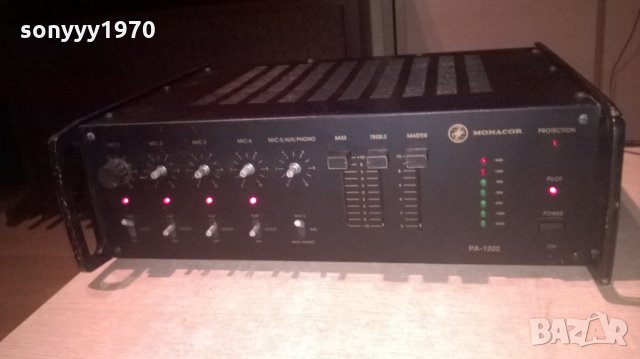 monacor pa-1202 profi power amplifier-mono-внос швеицария, снимка 3 - Ресийвъри, усилватели, смесителни пултове - 23615485
