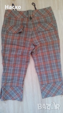 Кариран летен панталон около коляно, 3/4, снимка 8 - Панталони - 14683954