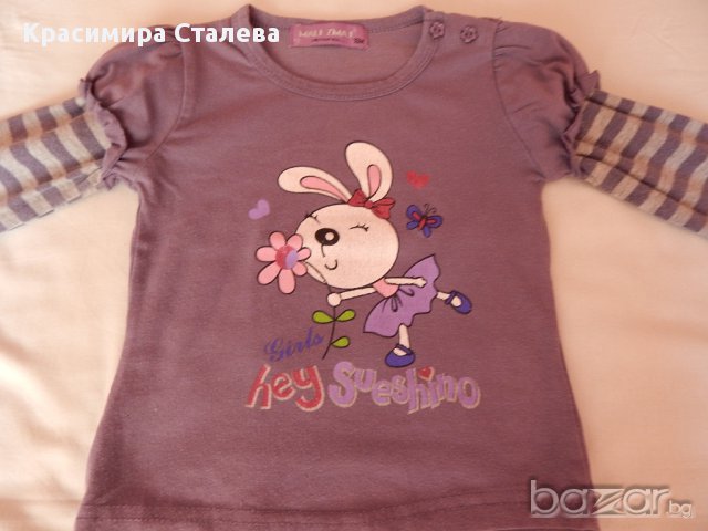 Пролет-есен-лилава блузка за 18-24 мес., снимка 6 - Бебешки блузки - 9780140