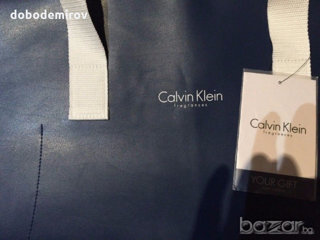Нова голяма спортна кожена чанта/сак CALVIN KLEIN parfums, оригинал, снимка 10 - Чанти - 19167780
