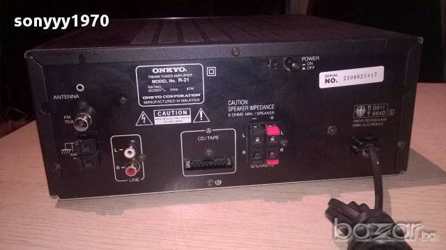 onkyo r-21 tuner/amplifier-внос швеицария, снимка 16 - Ресийвъри, усилватели, смесителни пултове - 12815863