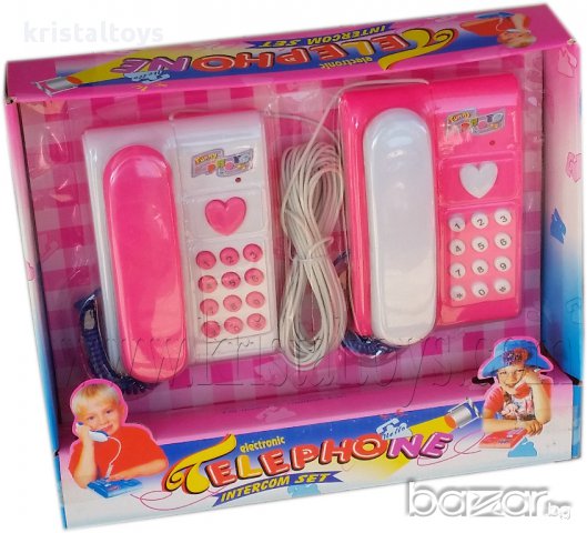 Пряка връзка родителска-детска спалня - Детска играчка - Комплект с два телефона