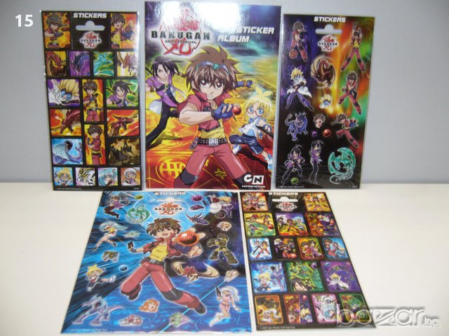 Албум за стикери Bakugan + Стикери 4 вида