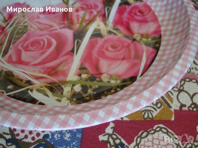 " Розови рози" -  табличка от метал , снимка 2 - Други стоки за дома - 22640791