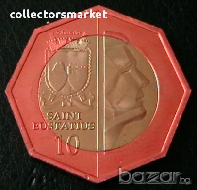 10 долара 2014(Крайслер Т 80), Сейнт Еустатиус, снимка 2 - Нумизматика и бонистика - 16984298