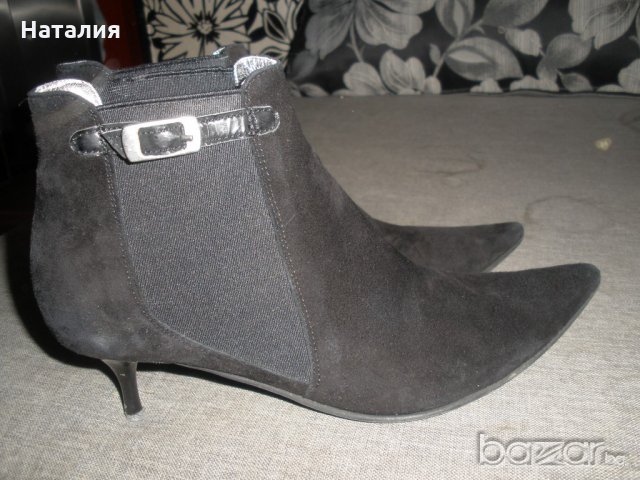 Дамски боти от ест.кожа, велур, р.37., снимка 4 - Дамски боти - 20176448