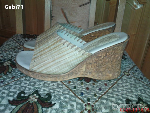 Чехли летни дамски от естествена кожа № 38, 20 лв., снимка 2 - Чехли - 12747099