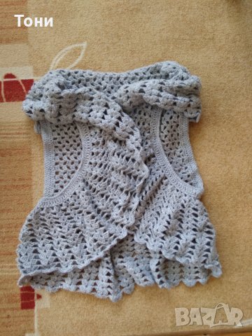 домашно плетено болеро, снимка 5 - Елеци - 25404462
