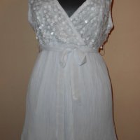 Бяла рокля Azara, снимка 3 - Рокли - 22643590