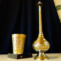 Старинна бронзова чаша,декорирана. , снимка 5 - Чаши - 25691390