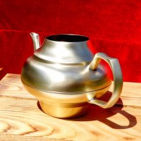 Старинен чайник от месинг, снимка 5 - Антикварни и старинни предмети - 19156389