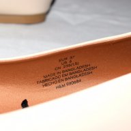 H&M - 100% Оригинални равни дамски обувки / Пантофи / Пантофки / Чехли / Светли / Кожени / Кожа, снимка 7 - Чехли - 17278109