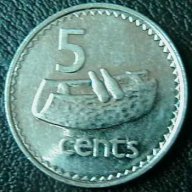 5 цента 1990, Фиджи, снимка 1 - Нумизматика и бонистика - 12039802