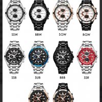 2019 нов марков луксозeн стоманен мъжки бизнес кварцов ръчен водоустойчив часовник часовници военен , снимка 13 - Мъжки - 24070613