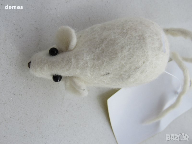 Мишка -екологично чиста играчка от филц,ръчна изработка,нова, снимка 1