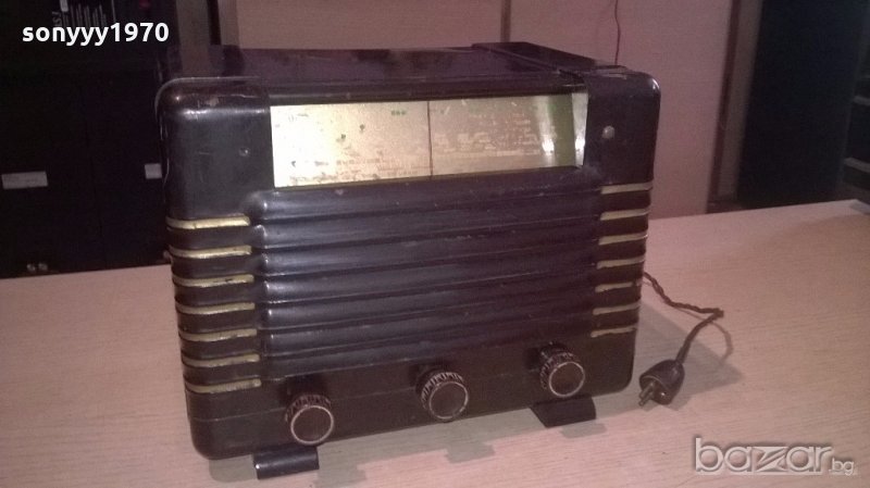антика-бакелитово-лампово радио-внос франция, снимка 1