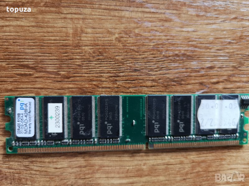 RAM рам памет PQI MDAD-428HA 512MB DIMM 184-Pin DDR-400MHz PC3200, снимка 1
