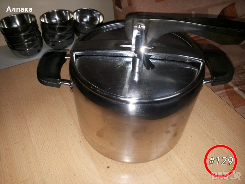 Продавам италианска тенджера под налягане, 6 литра, алпака , снимка 1