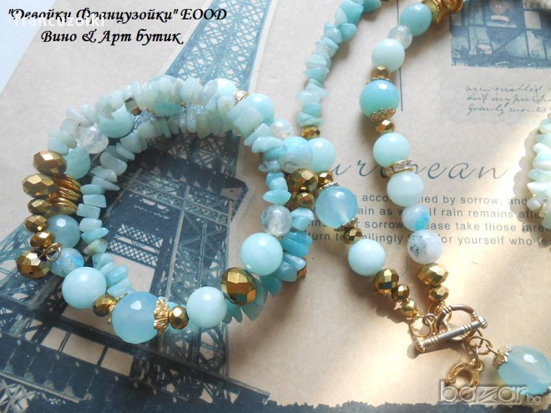 ГРИВНА ОТ АКВАМАРИН "СИНЯ МЕЧТА", снимка 1