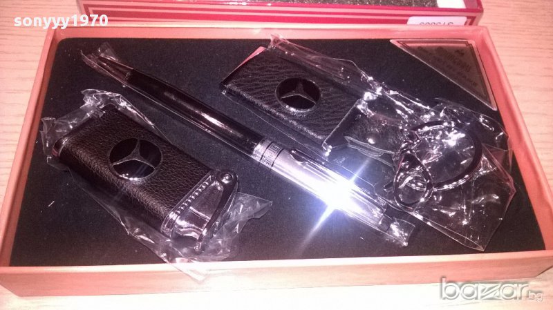 Mercedes-луксозeн подаръчен комплект 20/12см-внос швеицария, снимка 1