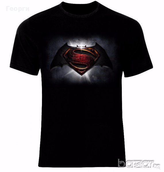 Батман vs Супермен Batman vs Superman Dawn of Justice Logo Тениска Мъжка/Дамска S до 2XL, снимка 1