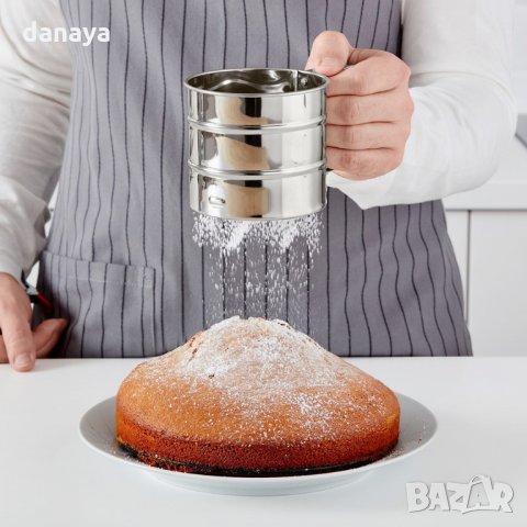1017 Метално механично сито за пудра захар брашно сито с дръжка тип чаша, снимка 2 - Аксесоари за кухня - 25932807