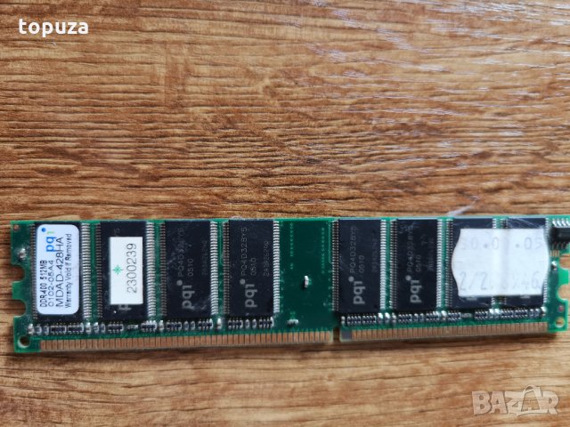 RAM рам памет PQI MDAD-428HA 512MB DIMM 184-Pin DDR-400MHz PC3200, снимка 1 - RAM памет - 24879954