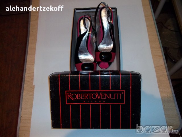 Елегантни италиански дамски обувки с понпон ,от естествена кожа /лачени/, снимка 1 - Дамски ежедневни обувки - 11828864