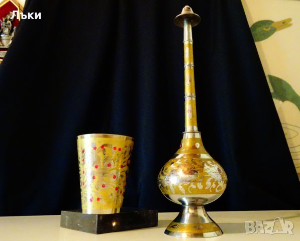 Старинна бронзова чаша,декорирана. , снимка 5 - Чаши - 25691390