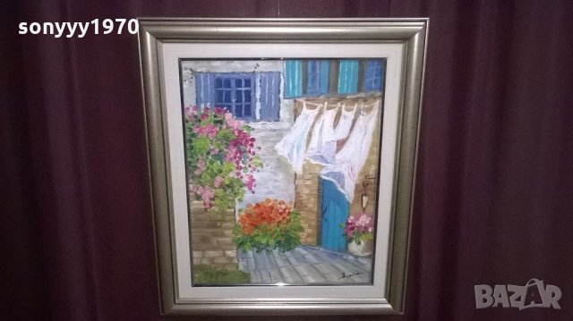 картина-платно и маслени бои с рамка-2-40х30см