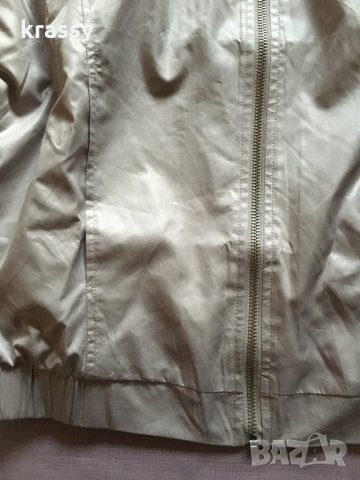 НОВО дамско тънко сребристо яке, тип бомбър (размер С), снимка 3 - Якета - 23988559
