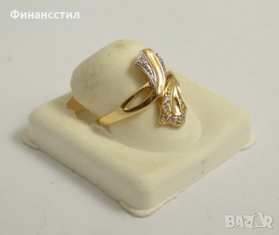 нов златен пръстен 43528-5, снимка 2 - Пръстени - 23633048