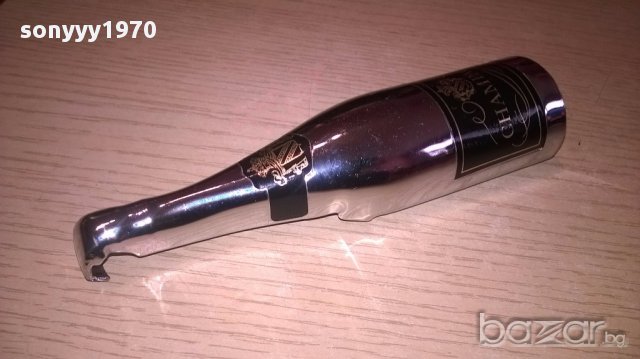 Champagne-inox-14x4x3см-внос швеицария, снимка 4 - Антикварни и старинни предмети - 16798112