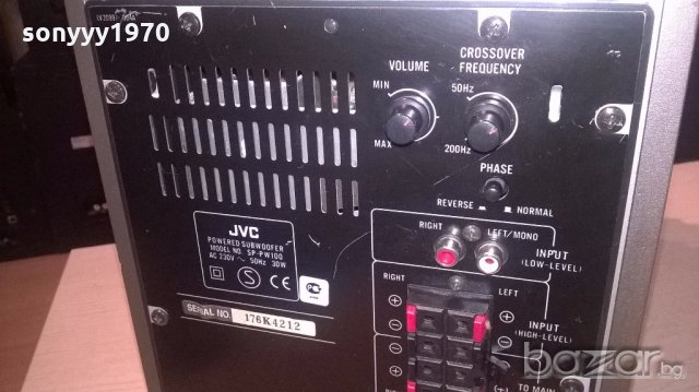 jvc sp-pw100 powered subwoofer-36х32х23см-внос швеицария, снимка 10 - Тонколони - 19127229