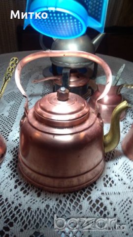 Стари медни съдове и сервиз турски 100 г., снимка 3 - Антикварни и старинни предмети - 20343338