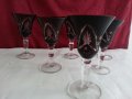 кристални чаши цветен червен кристал, снимка 2