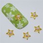 Звездичка  с перличка златисто бижу за нокти декорация украса за маникюр, снимка 1 - Продукти за маникюр - 20993590