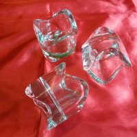 Комплект Шведски Свещници КРИСТАЛНО Стъкло , снимка 4 - Антикварни и старинни предмети - 25877259