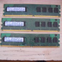 38.Ram DDR2 667 Mz,PC2-5300,512Mb,Samsung. Кит 3 Броя, снимка 1 - RAM памет - 24053180