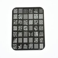 огромен Шаблон за щампа печати за нокти плочка XY18 номер, снимка 1 - Продукти за маникюр - 14578165