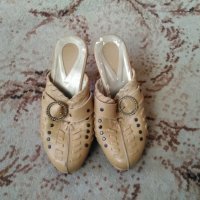 Дамско сабо от естествена кожа, снимка 1 - Дамски обувки на ток - 24154582