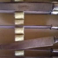 стар коплект-ножове и вилици в кутия, снимка 2 - Антикварни и старинни предмети - 18647284