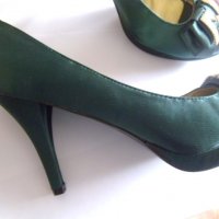 Официални сатенени обувки, снимка 2 - Дамски обувки на ток - 19862359