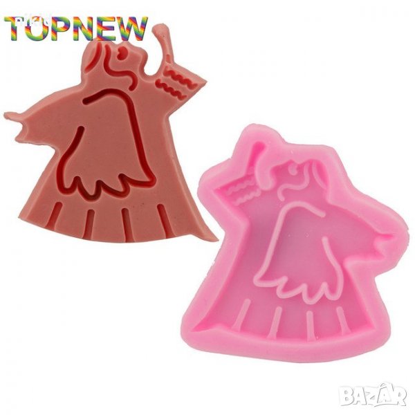 Коледен ангел силиконов молд форма декор торта сладки фондан и др. украса, снимка 1