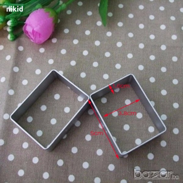 правоъгълник рамка метална форма резец за бисквитки сладки фондан украса, снимка 1