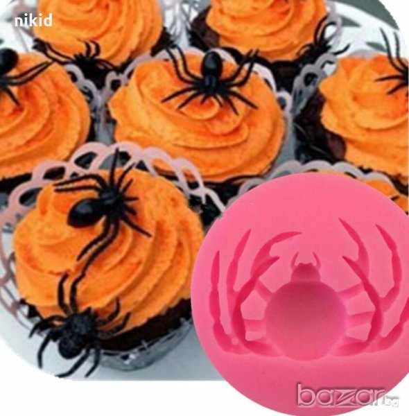 паяк Halloween силиконов молд декорация украса фондан торта мъфини  и др, снимка 1